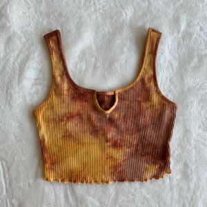 Ribbed Tie Dye Crop Top